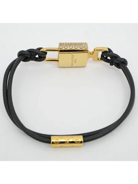 Louis Vuitton Bracelet Padlock M8217 F Gold Rhinestone Accessories - Picture 3 of 10